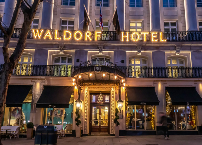 Black Awnings for Waldorf Hotel