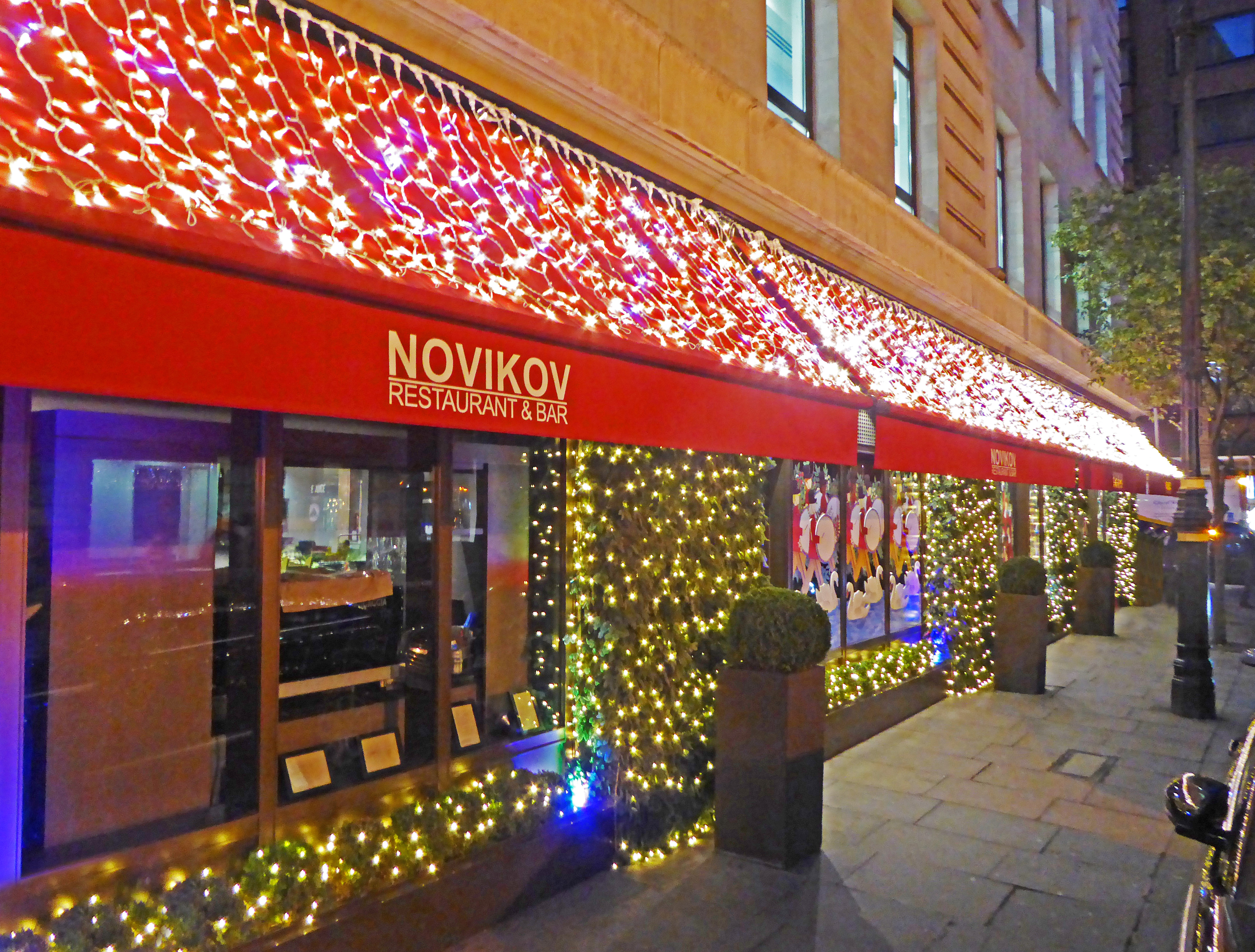 Novikov awnings at Christmas