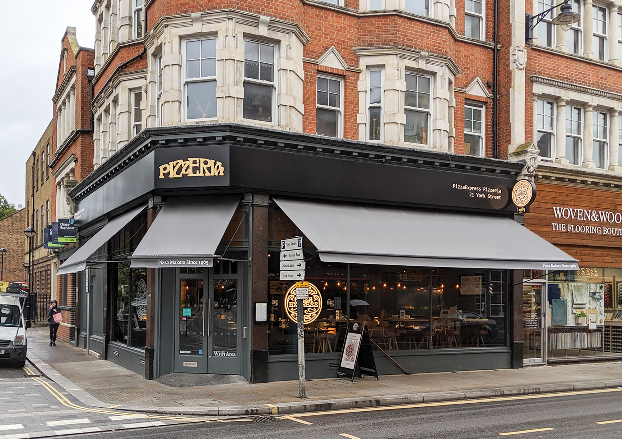 Pizza Express awnings