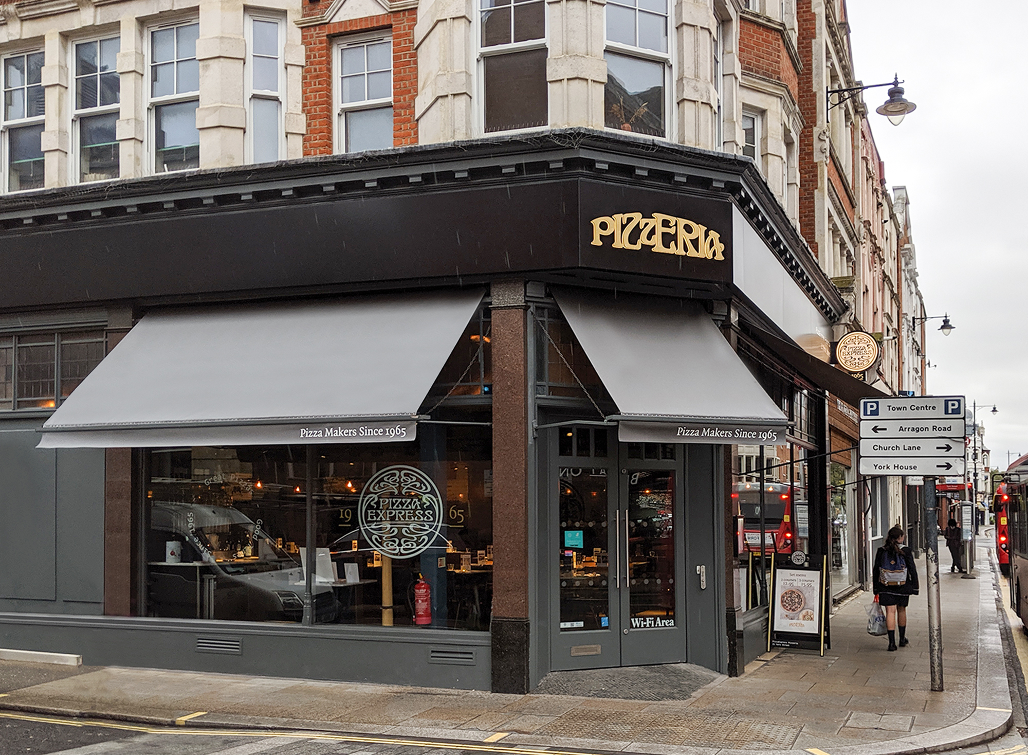 Pizza Express awnings