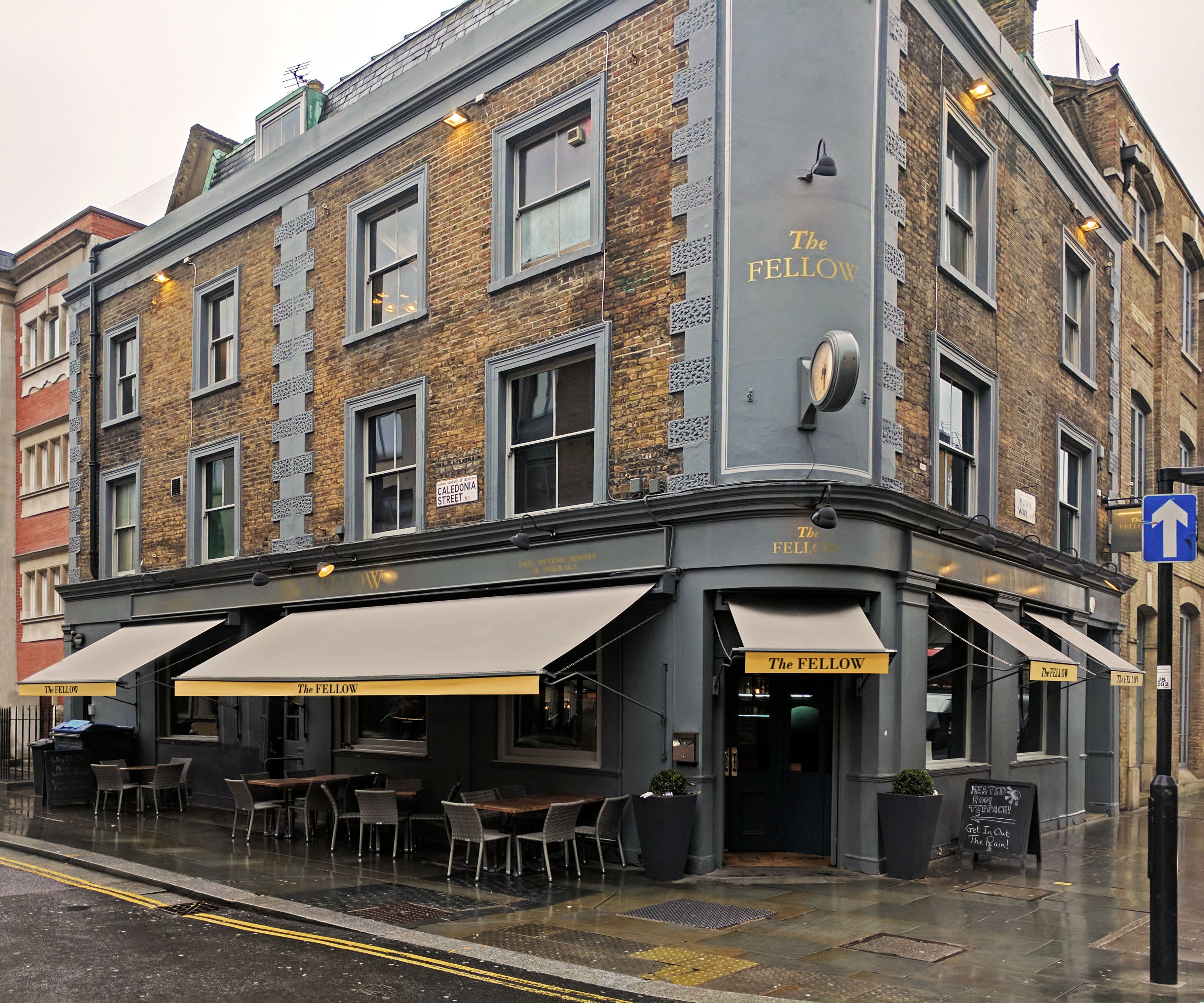 The fellow pub awnings