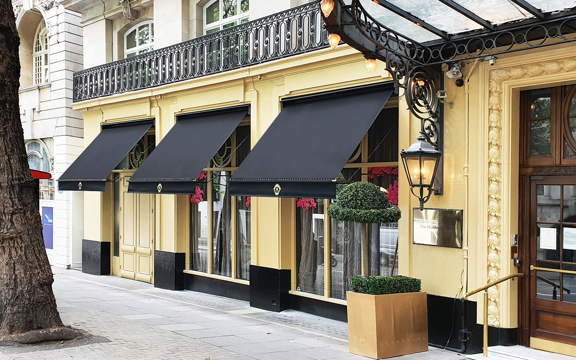 Victorian awnings at The Waldorf