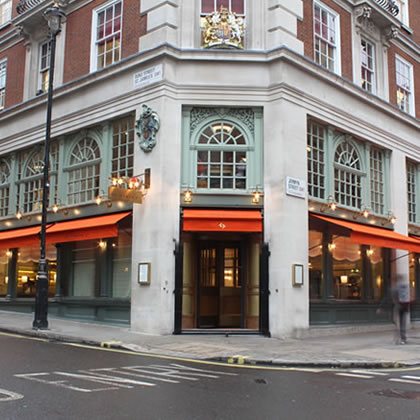 classic style Greenwich Awning® for Fortnum & Mason