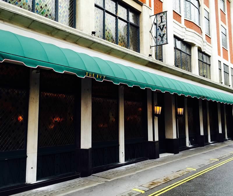 Restaurant awnings for The Ivy 2